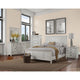 Pine Wood California King Size Shutter Panel Bed in White