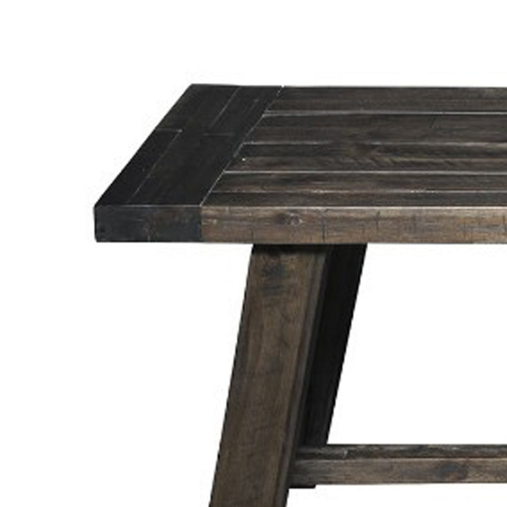Transitional Style Bench In Acacia Wood Gray APF-1468-24
