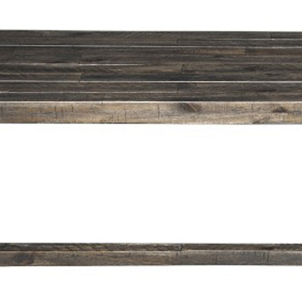 Transitional Style Bench In Acacia Wood Gray APF-1468-24