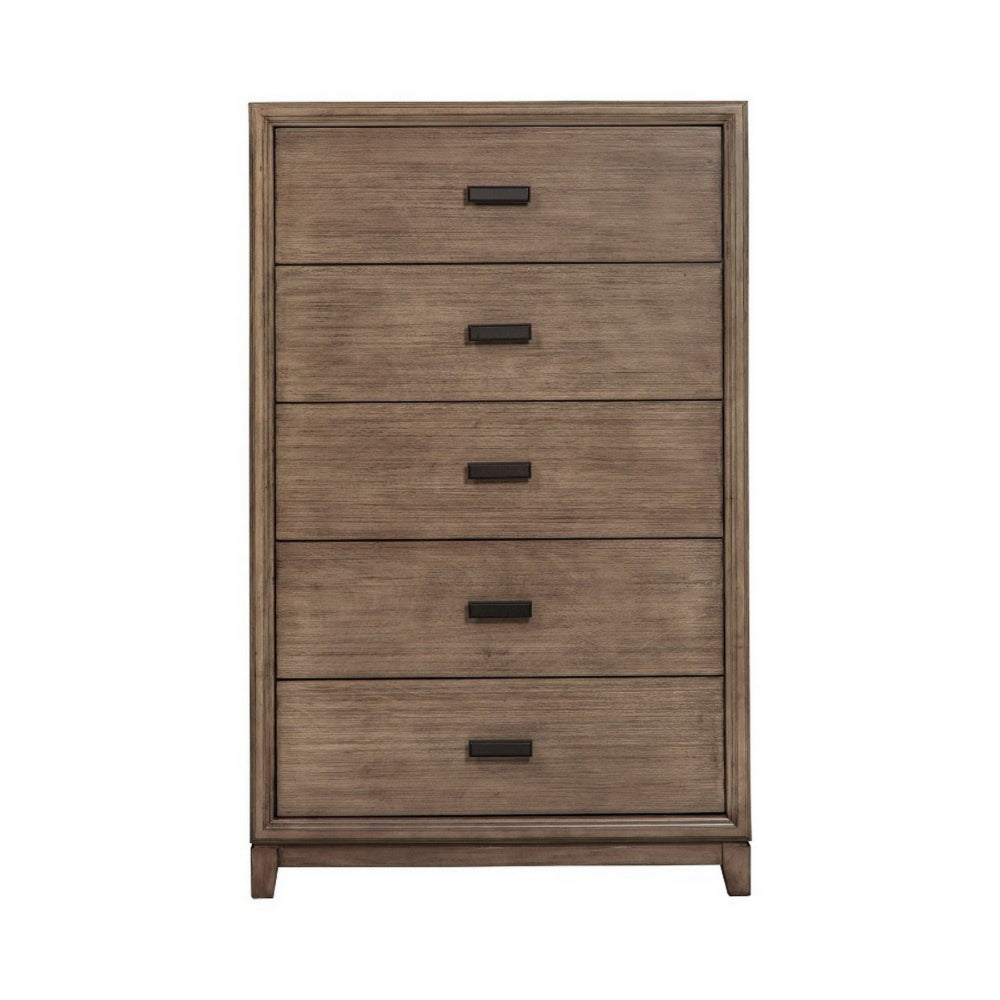 Wooden Chest with 5 Drawers Brown APF-1800-05