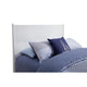 Eastern King Size Wooden Panel Bed with Circular Accent Headboard, White