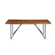 Live Edge Acaia Wood Dining Table With Metal Legs Brown And Black