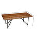 Acaia Wood Coffee/Cocktail Table With Metal Legs Brown