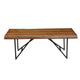 Acaia Wood Coffee/Cocktail Table With Metal Legs Brown