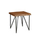 Solid Acacia Wood End/Lamp Table With Metal Legs Brown
