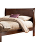 Full Size Low Footboard Sleigh Bed In Rubberwood Brown By Casagear Home