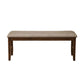 Rubberwood Dining Bench With Padded Upholstery Brown APF-2929-03