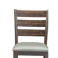 Wooden Pub Height Chairs With Slatted Back and Footrest Set of Two Brown and Gray - 2929-05 By Casagear Home APF-2929-05