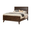 Rubberwood Queen Panel Bed In Quaint Style Brown