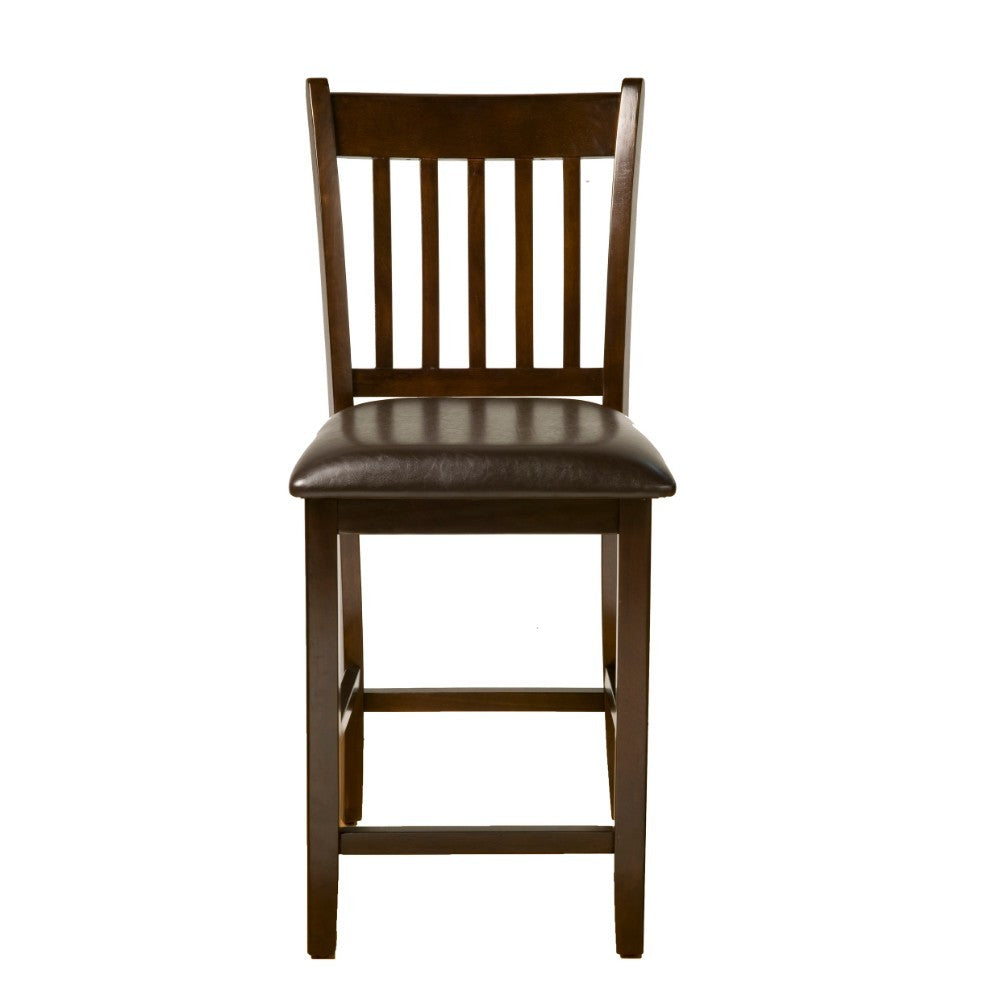 5 Piece Pub Set In Rubberwood With Faux Marble Top
 Brown