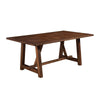 Rectangular Rubberwood Dining Table In Quaint Style Brown By Casagear Home APF-5672-01