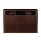 Wooden Sideboard With 3 Drawers And 2 Door Cabinets Brown