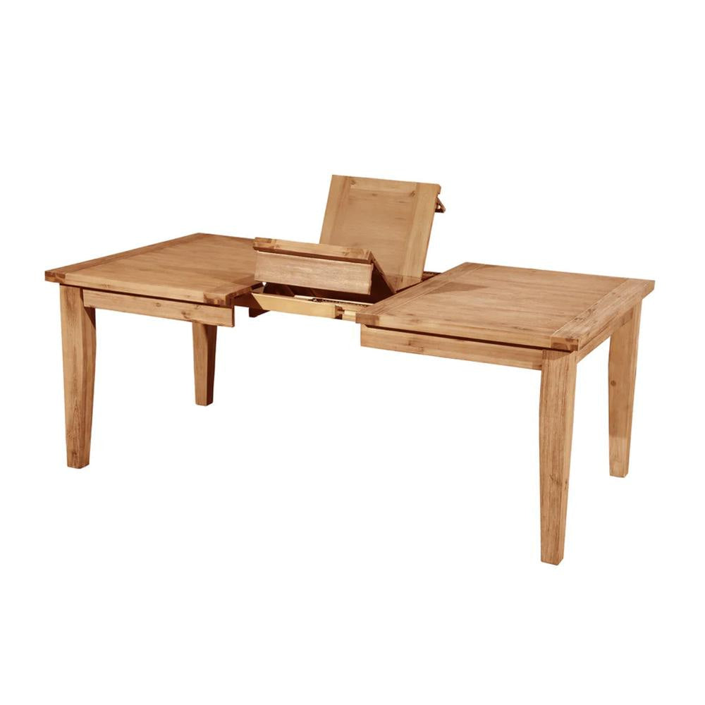 Dining Table | 60-78’’ Extendable Top | Natural Brown Acacia Wood APF-8812-01