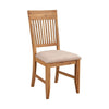 Side Chairs | Slatted High Back | Set of 2 | Natural Brown & Beige