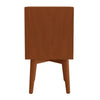 Mid Century 26 Inch Nightstand, 2 Drawers, Mahagony Wood Chestnut Brown