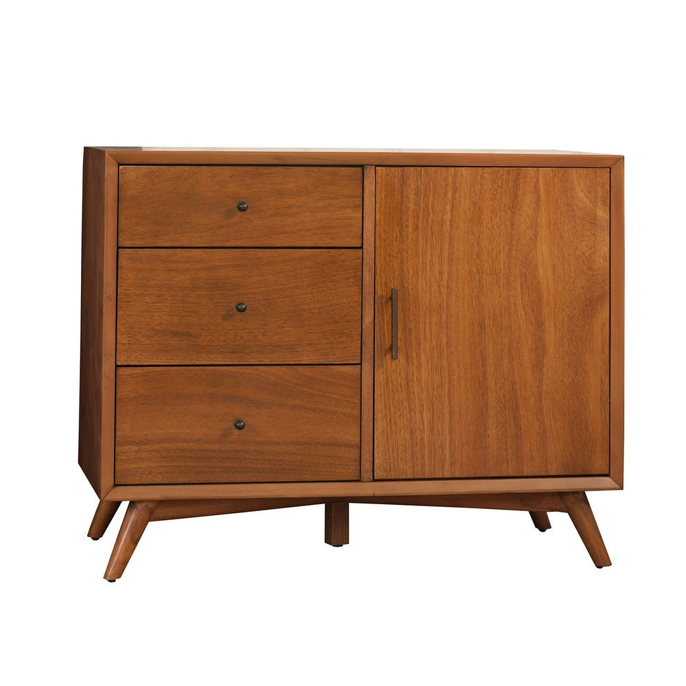 Sideboard Cabinet | 40" | Mahogany Wood | 3 Drawers | Walnut Brown