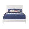 Refined Mahogany Wood Queen Panel Bed, White
