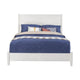 Refined Mahogany Wood Queen Panel Bed, White