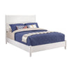 Refined Mahogany Wood Queen Panel Bed, White