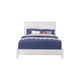 Mahogany Wood California King Panel Bed, White