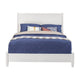 Opulent Mahogany Wood Full Size Panel Bed, White