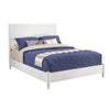 Opulent Mahogany Wood Full Size Panel Bed, White