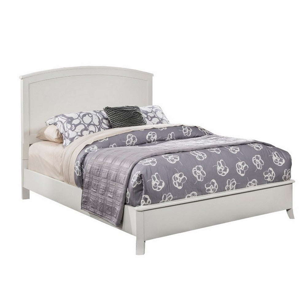 Winning  Mahogany Wood Cal. King Panel Bed, White
