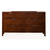 Sprucely Trimmed Select Solids & Veneer Dresser, Brown