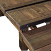 Ashley Rustic Style Acacia Wood Dining Table with Two Separate Extension Leaves Brown AYF-D631-45