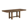 Ashley Rustic Style Acacia Wood Dining Table with Two Separate Extension Leaves, Brown