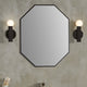 Octagon Metal Frame Mirror in Matte Black BLT-8834-24BL
