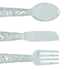 26169 Artistic Cutlery Wall Decor In Metal, Set of Three, Silver-Benzara