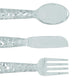 26169 Artistic Cutlery Wall Decor In Metal, Set of Three, Silver-Benzara
