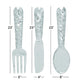 26169 Artistic Cutlery Wall Decor In Metal, Set of Three, Silver-Benzara