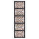 Rectangular Wall Panel with Intricate Floral Carvings, Burnt Black The Urban Port