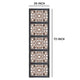 Rectangular Wall Panel with Intricate Floral Carvings, Burnt Black The Urban Port