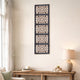 Rectangular Wall Panel with Intricate Floral Carvings, Burnt Black The Urban Port