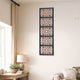 Rectangular Wall Panel with Intricate Floral Carvings, Burnt Black The Urban Port