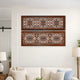 2 Piece Mango Wood Wall Panel Set with Mendallion Carving, Burnt Brown - BM01883