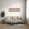 Rectangular Mango Wood Wall Panel Hand Crafted With Intricate Carving, White and Brown The Urban Port