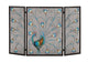 Peacock Theme Metal 3 Panel Mesh Fireplace Screen Multicolor - BM04366 BM04366