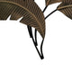 35 Inch Tropical Metal Palm Leaf Wall Mount Accent Decor, Brushed Green, Antique Yellow, Black By Benzara