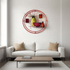 22 Inch Round Metal Wall Decor, Multicolor