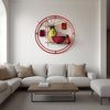 22 Inch Round Metal Wall Decor, Multicolor