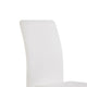 Metal Cantilever Dining Chair Set of 2 White and Silver By Casagear Home BM09803