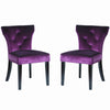 Fabric Side Chair with Padded Seat Set of 2 Purple By Casagear Home BM09918