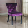 Fabric Side Chair with Padded Seat Set of 2 Purple By Casagear Home BM09918