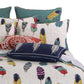 Boston 3 Piece Fabric Queen Size Quilt Set with Feather Prints Multicolor By Casagear Home BM101907