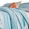 Maritsa Four Piece Twin Size Fabric Quilt Set with Coastal Prints Blue By Casagear Home BM101969