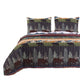 3 Piece King Size Quilt Set | Nature Inspired Print | Multicolor